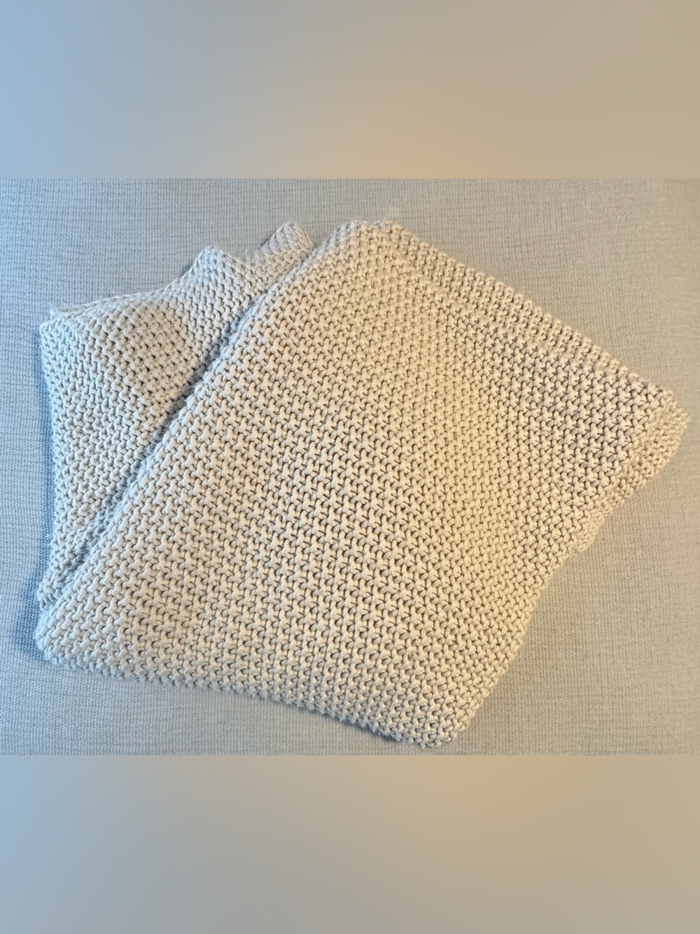 Casaluna Chunky Knit Bed Blanket in Cream Color